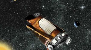 An artist's interpretation of the Kepler Space Telescope (NASA).